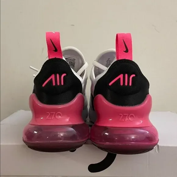 Nike Air Max 270 White/Hyper Pink USA Women Size 6/UK 3.5/EU 36.5(AH6789-127) - Picture 7 of 11